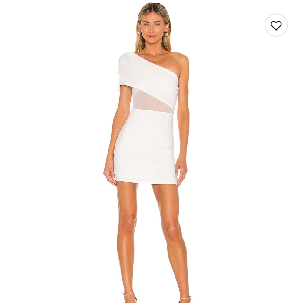 One shoulder superdown dress